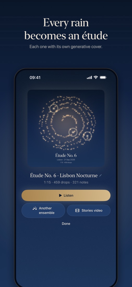 A finished étude with its generative spiral cover