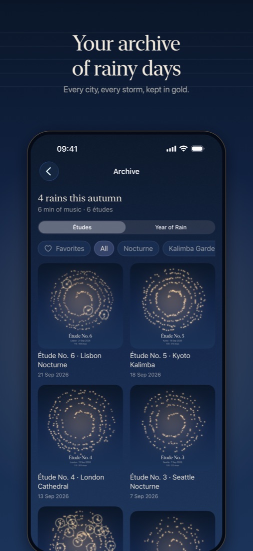 Archive of études, each with its own cover