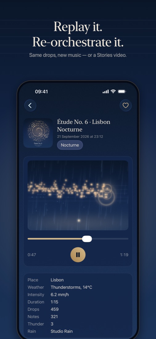 Étude player replaying the score